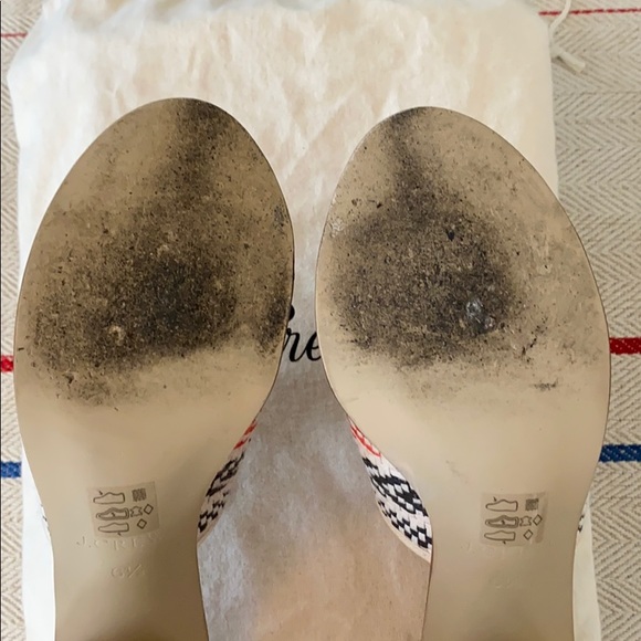 J. Crew stacked heel peep toe mule heel, size 6.5! - Picture 5 of 7